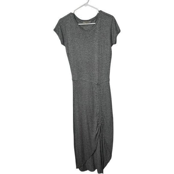 Allsaints Marley Gray T-Shirt Jersey Short Sleeve Midi Dress Size S - Picture 1 of 10